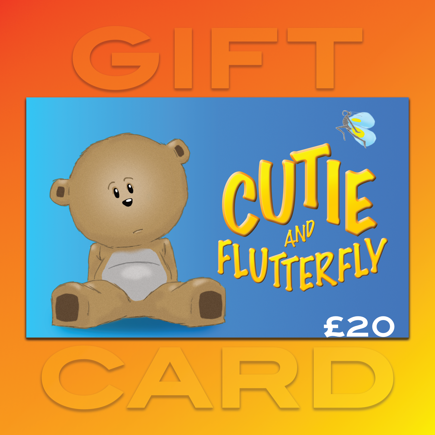 Cutie and Flutterfly – Gift Card (Sitting)